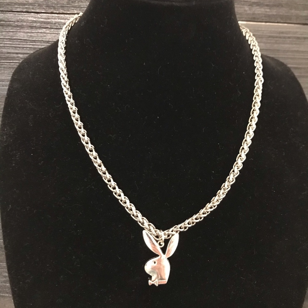 20 inch Fat Round Stainless Steel Necklace/Playboy